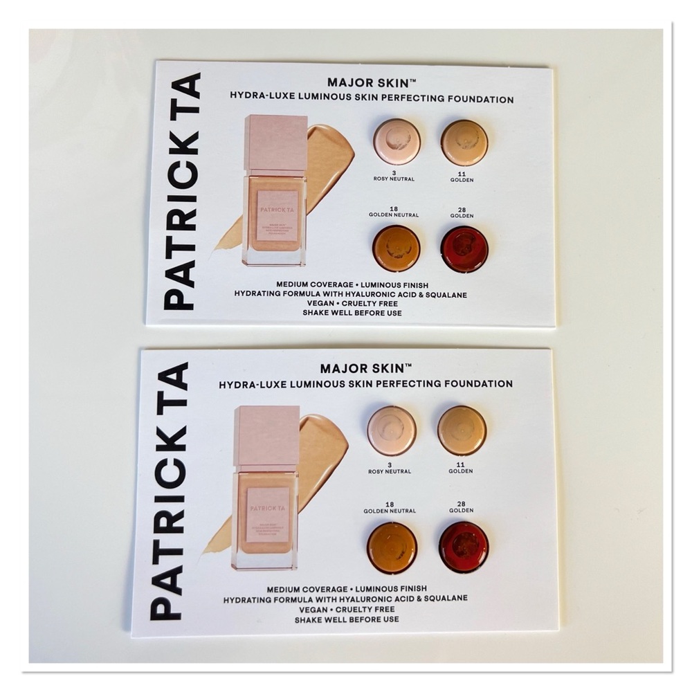 🎉 FREE! PATRICK TA Major Skin Foundation Samples 🥳